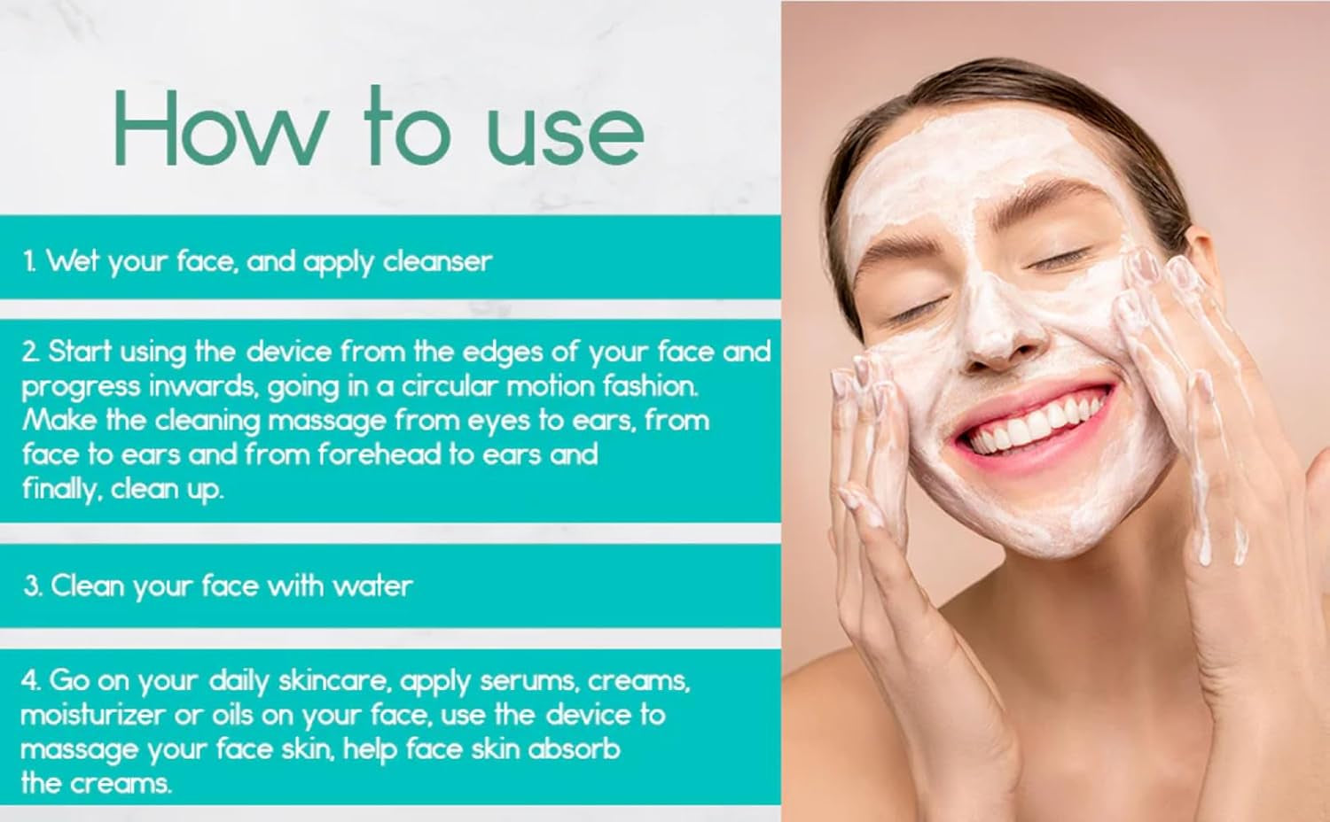 Electric Facial Brush. Special for Sensitive Skin. Deep and Soft Cleansing. Waterproof and Portable.